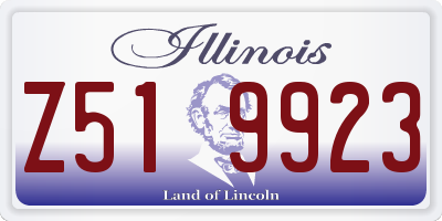 IL license plate Z519923