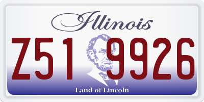 IL license plate Z519926