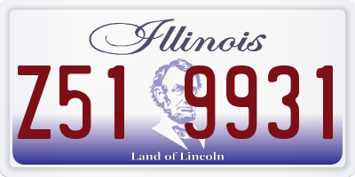 IL license plate Z519931