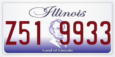 IL license plate Z519933