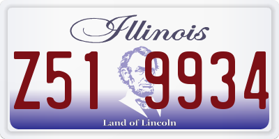 IL license plate Z519934