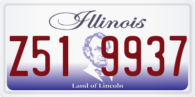 IL license plate Z519937