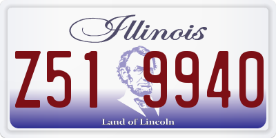 IL license plate Z519940