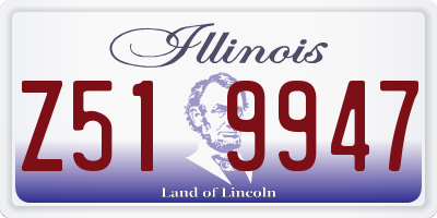 IL license plate Z519947