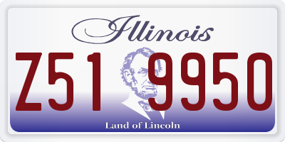 IL license plate Z519950