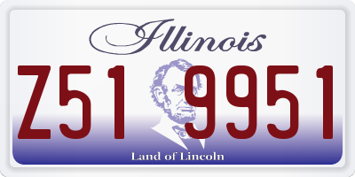 IL license plate Z519951