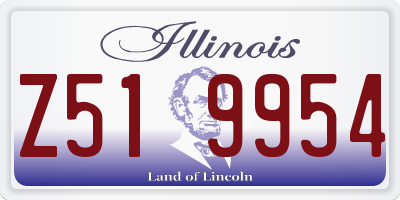 IL license plate Z519954