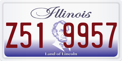 IL license plate Z519957