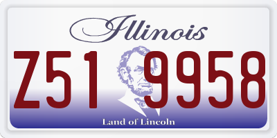 IL license plate Z519958