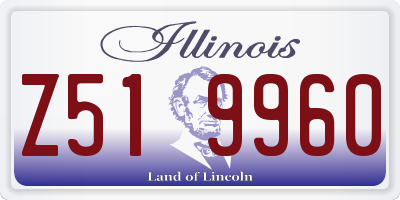 IL license plate Z519960