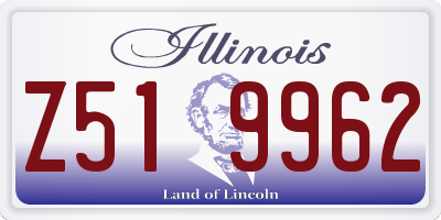 IL license plate Z519962