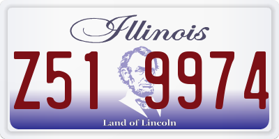 IL license plate Z519974