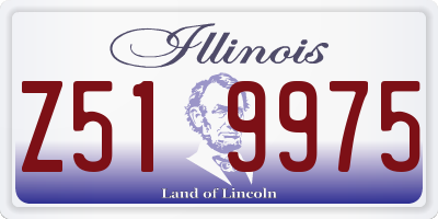 IL license plate Z519975