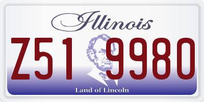 IL license plate Z519980