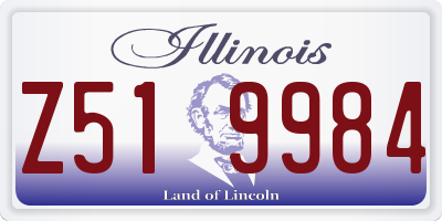 IL license plate Z519984