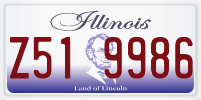 IL license plate Z519986