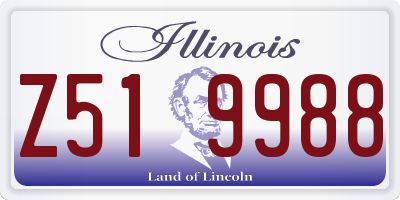 IL license plate Z519988
