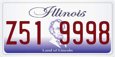 IL license plate Z519998