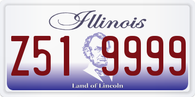 IL license plate Z519999