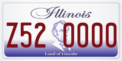 IL license plate Z520000