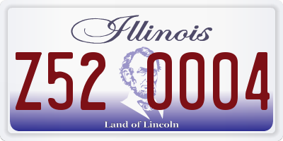IL license plate Z520004
