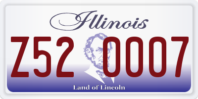 IL license plate Z520007