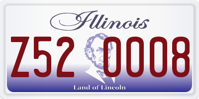 IL license plate Z520008