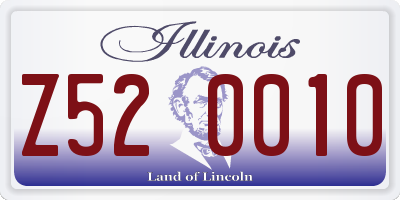 IL license plate Z520010