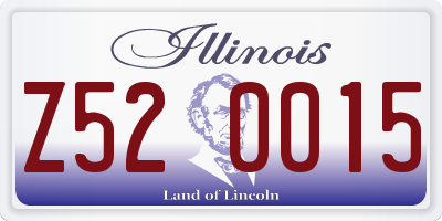 IL license plate Z520015