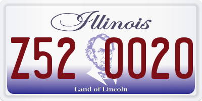 IL license plate Z520020