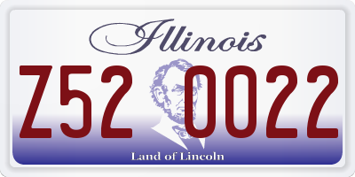 IL license plate Z520022