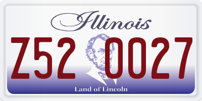 IL license plate Z520027