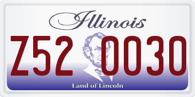 IL license plate Z520030