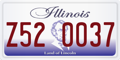 IL license plate Z520037