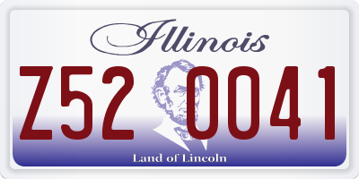 IL license plate Z520041