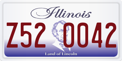 IL license plate Z520042
