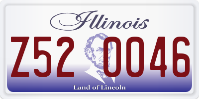 IL license plate Z520046