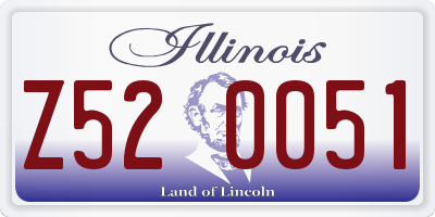 IL license plate Z520051