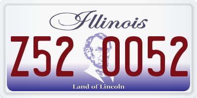 IL license plate Z520052