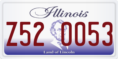 IL license plate Z520053