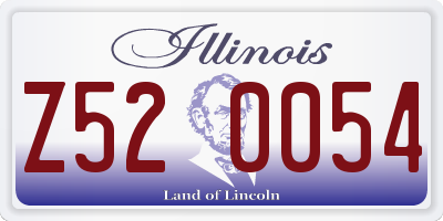 IL license plate Z520054