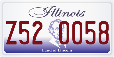 IL license plate Z520058