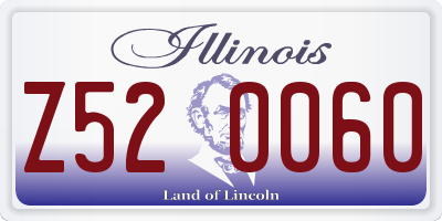 IL license plate Z520060
