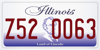 IL license plate Z520063