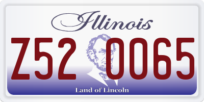 IL license plate Z520065