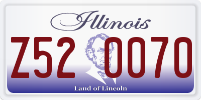 IL license plate Z520070