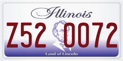 IL license plate Z520072