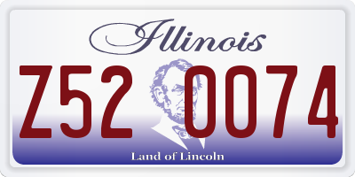 IL license plate Z520074