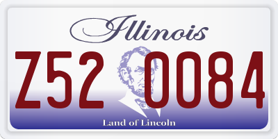 IL license plate Z520084