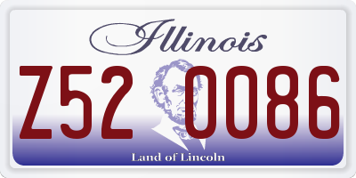 IL license plate Z520086